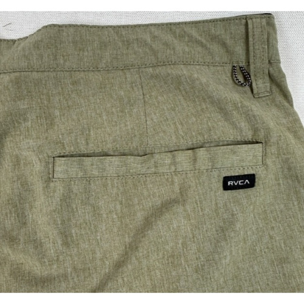 RVCA Mens Hybrid Shorts Size 38 Olive Green Heather Skater Y2K Casual - Picture 3 of 10